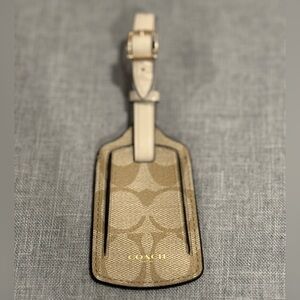 Coach Beige Luggage Tag